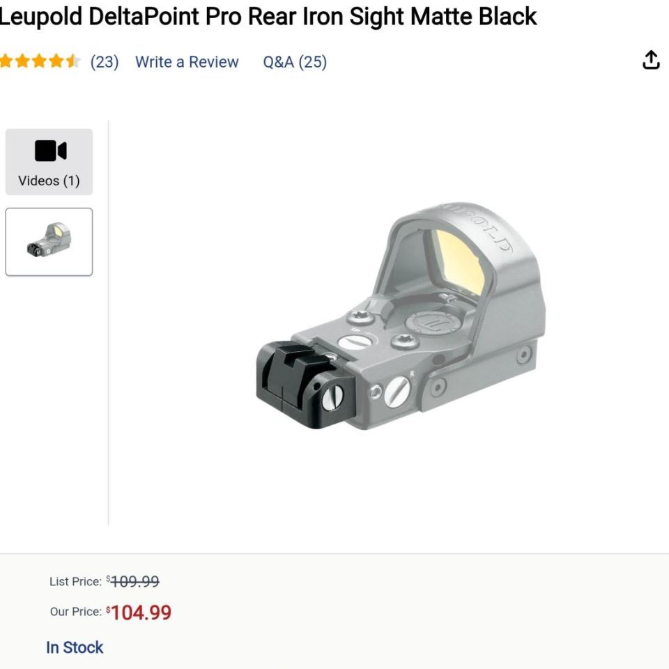 Image 3 - Leupold DPP Rear Iron Sight