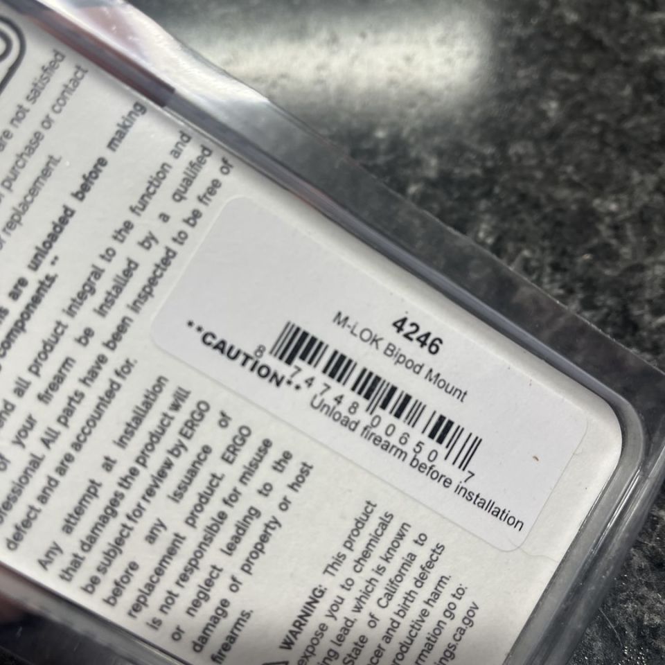 Image 2 - Ergo Mlok Bipod Mount NIB