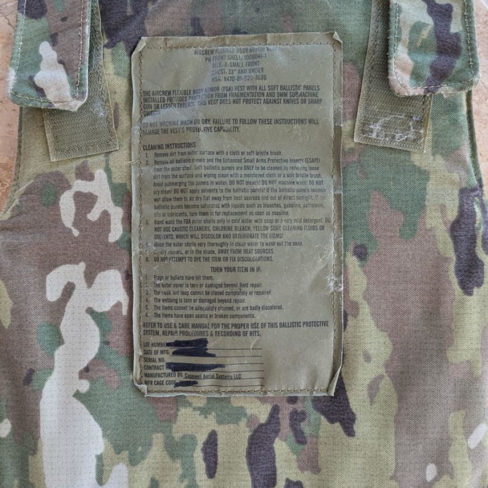 Image 4 - XSmall Aircrew Air Warrior OCP