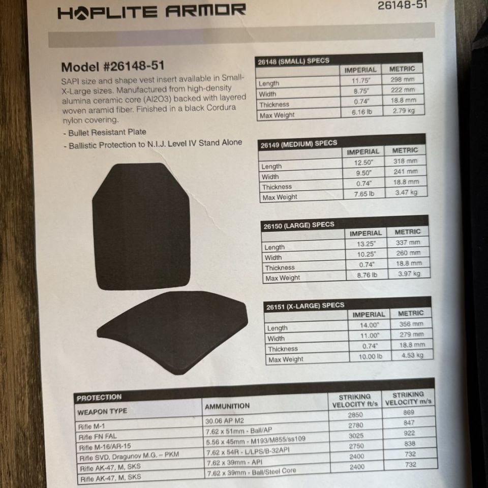 Image 2 - Hoplite/LTC 26151 XL sapi cut 