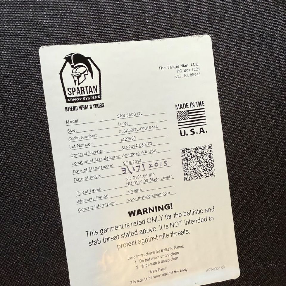 Image 2 - Spartan Armor SAS3A level 3A 