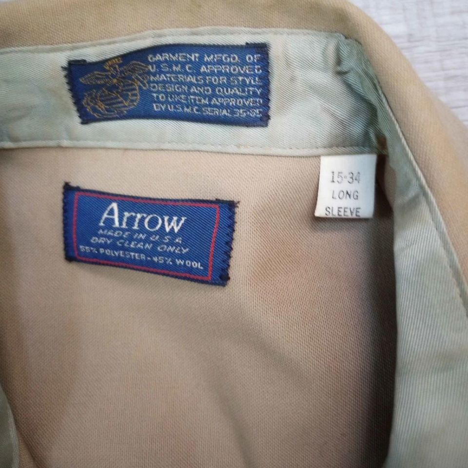 Image 2 - USMC Long Sleeve Service Shirt