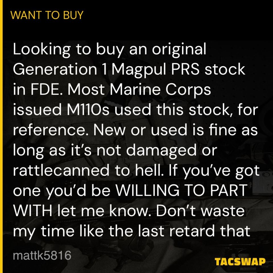 Image 1 - WTB Magpul PRS Gen 1 FDE