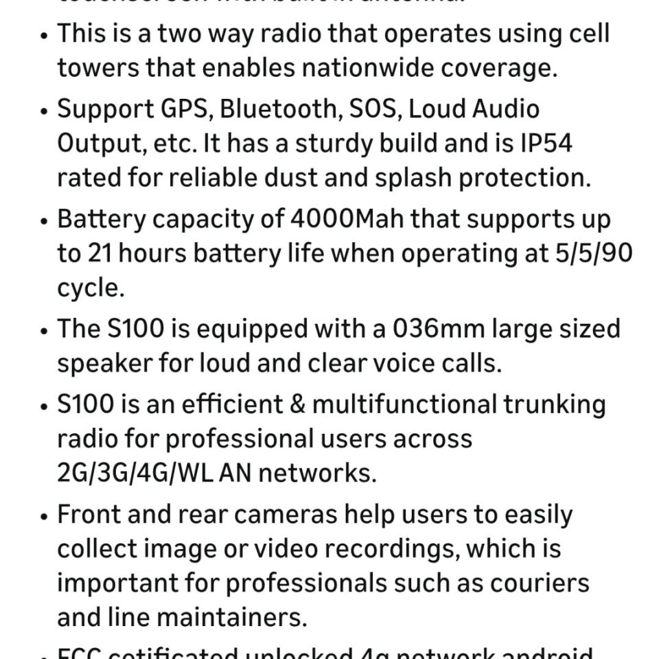 Image 5 - Inrico S100 4G Phone PPT Radio