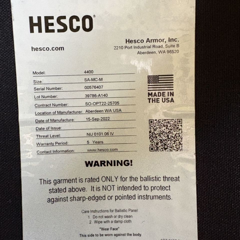 Image 2 - Hesco 4400 Level IV plates