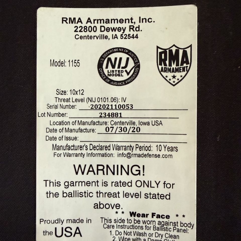 Image 2 - RMA 1155 LVL IV