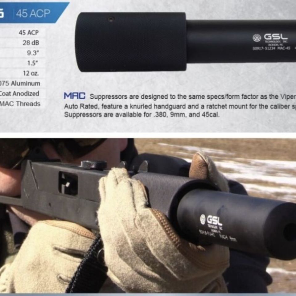 Image 3 - GSL suppressor Mac 45acp