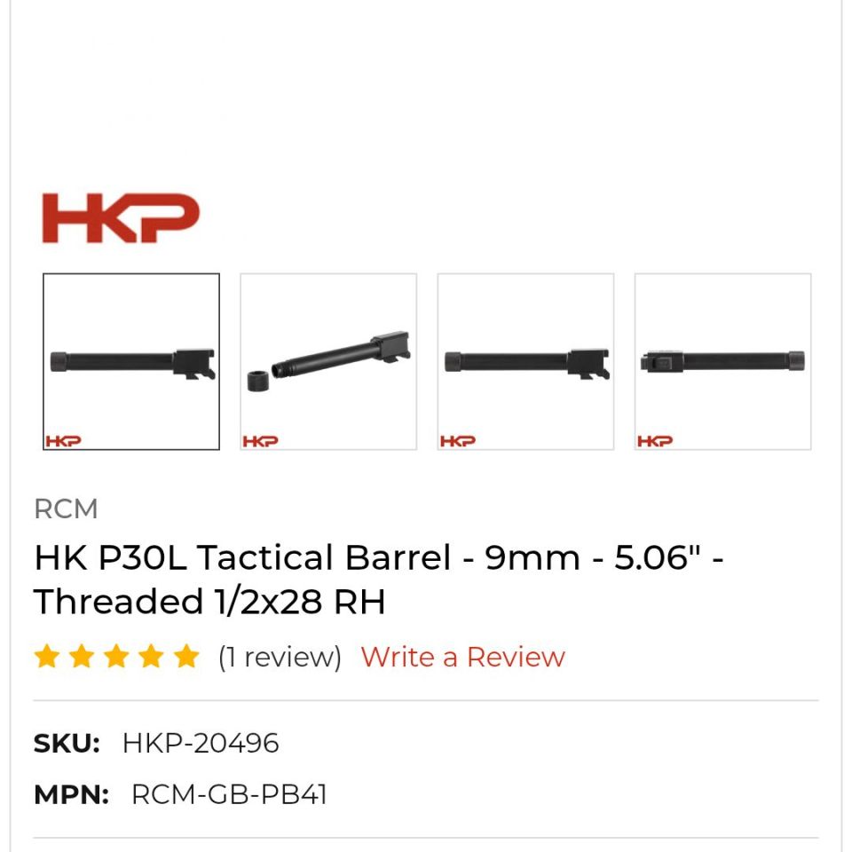 Image 4 - Manix2 LW SPY27, P30L Barrel