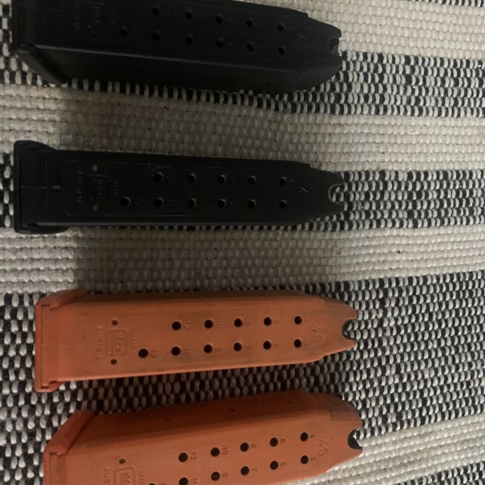 Image 2 - $175 - Gen 1 & Orange Glock .45 & 9mm Mags 
