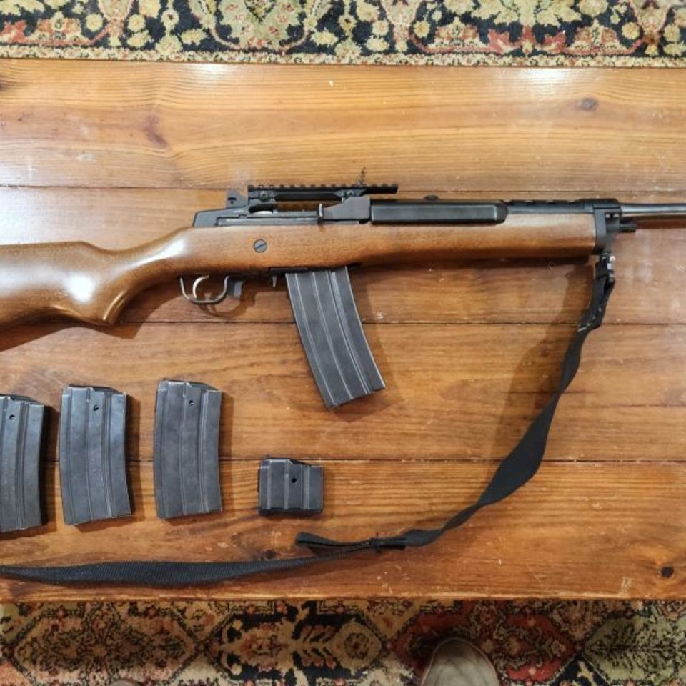 Image 1 - Mini 14 w Adjustable gas block