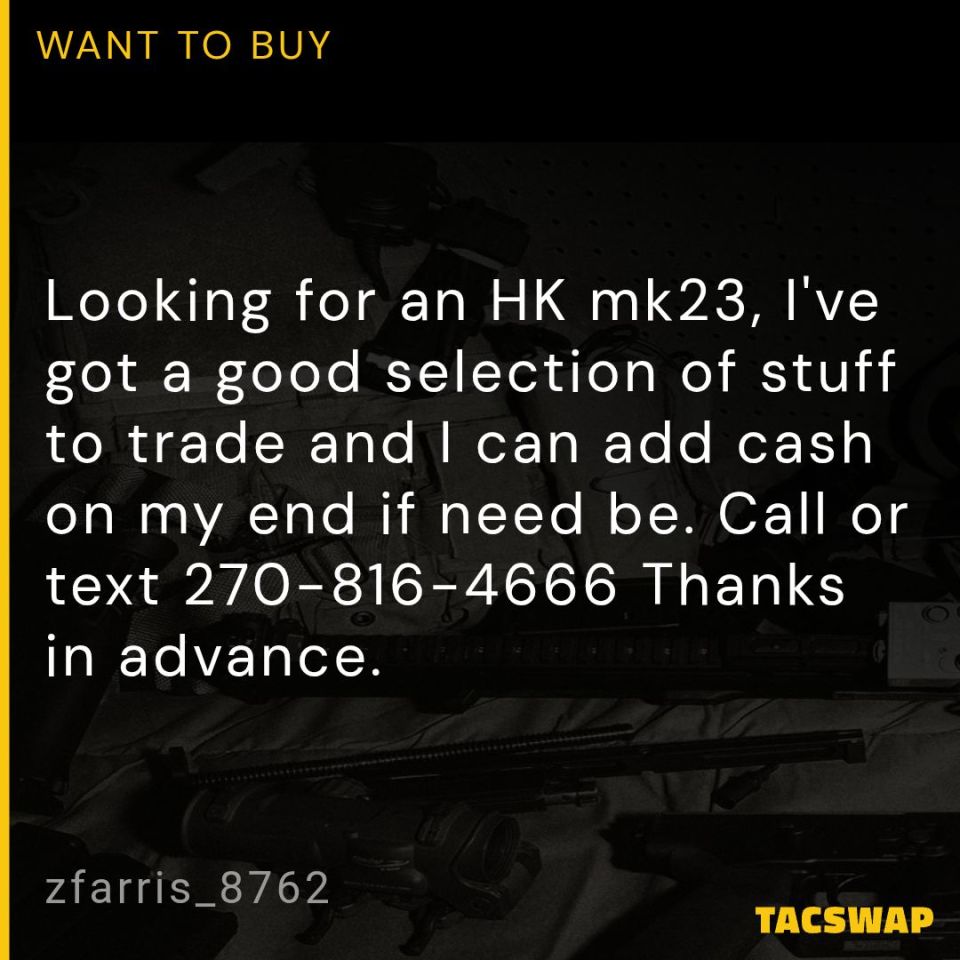 Image 1 - WTT for an HK MK23