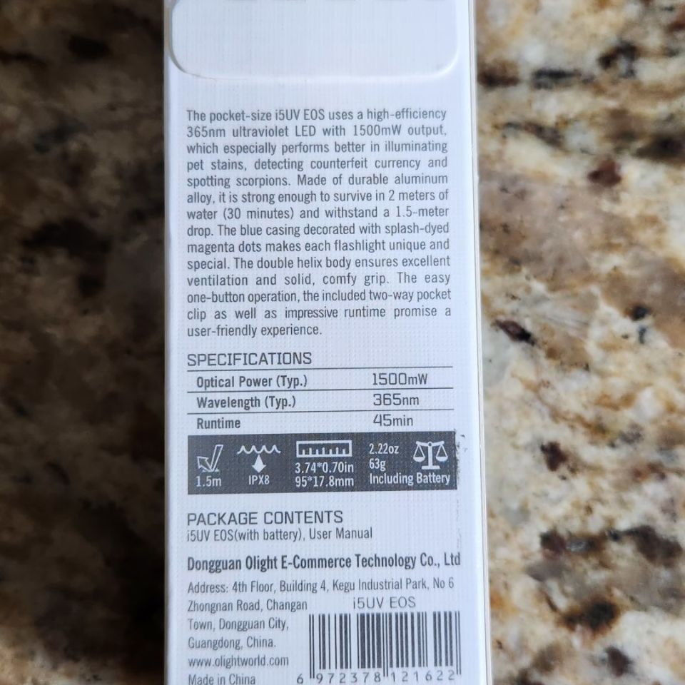 Image 2 - Olight i5UV EOS UV Flashlight