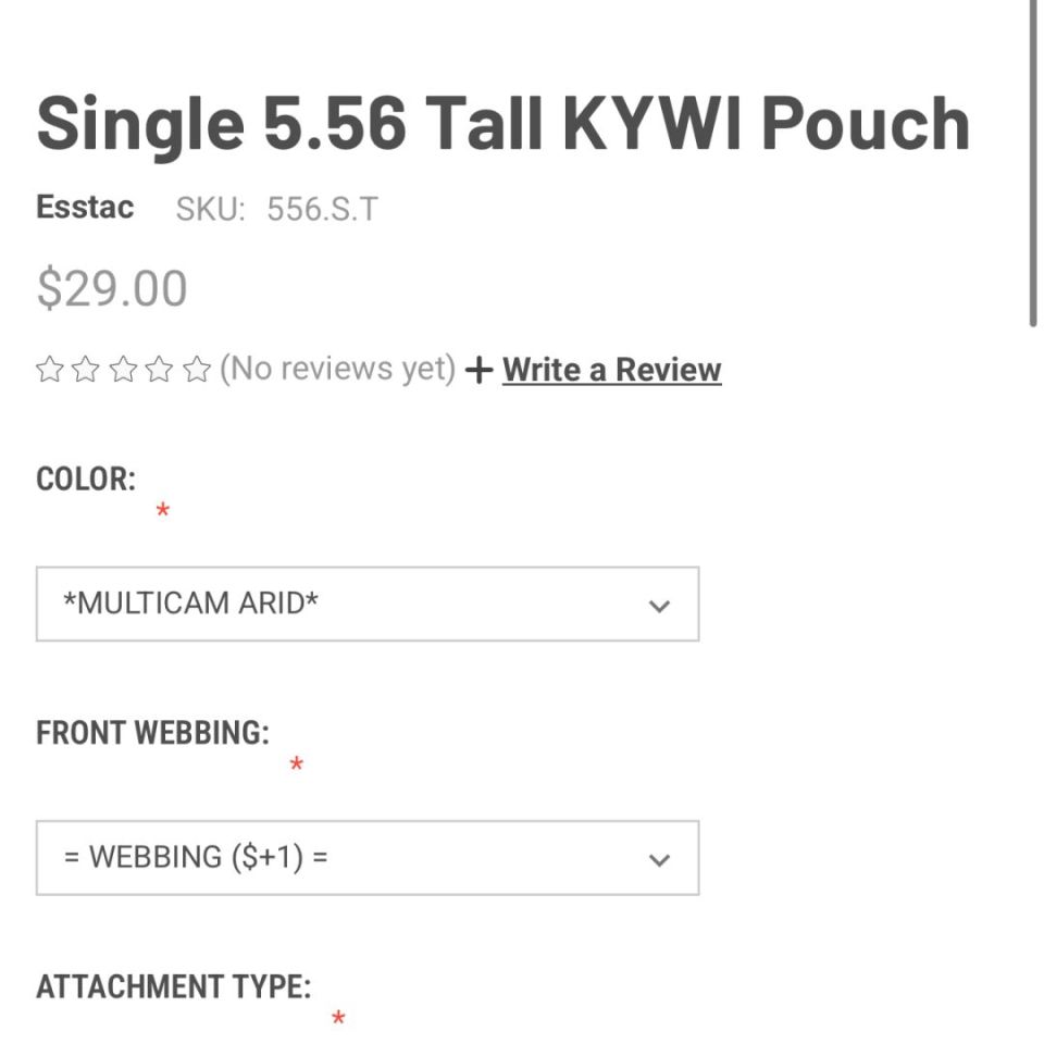 Image 3 - Esstac tall kiyi pouch 556