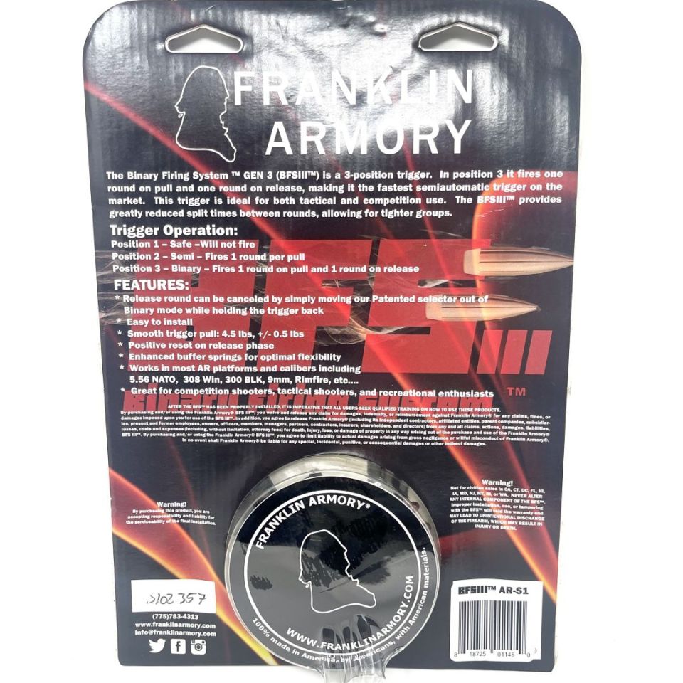 Image 2 - Franklin Binary Trigger 