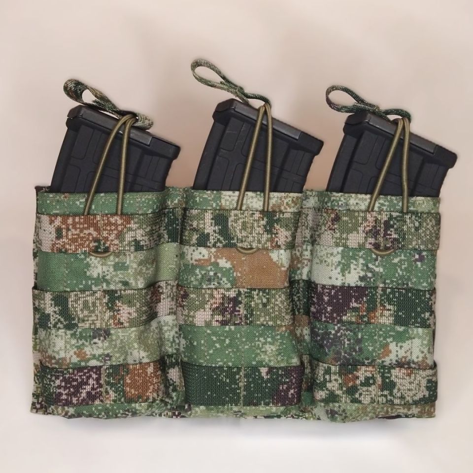 Image 1 - 🔥 Molle Triple Rifle Magazine Pouch Chinese PLA Type 21 Xingkong Woodland Camo
