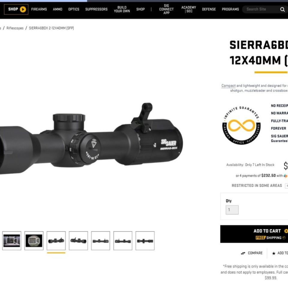 Image 5 - WTS/ WTT Sig Sierra6 2-12