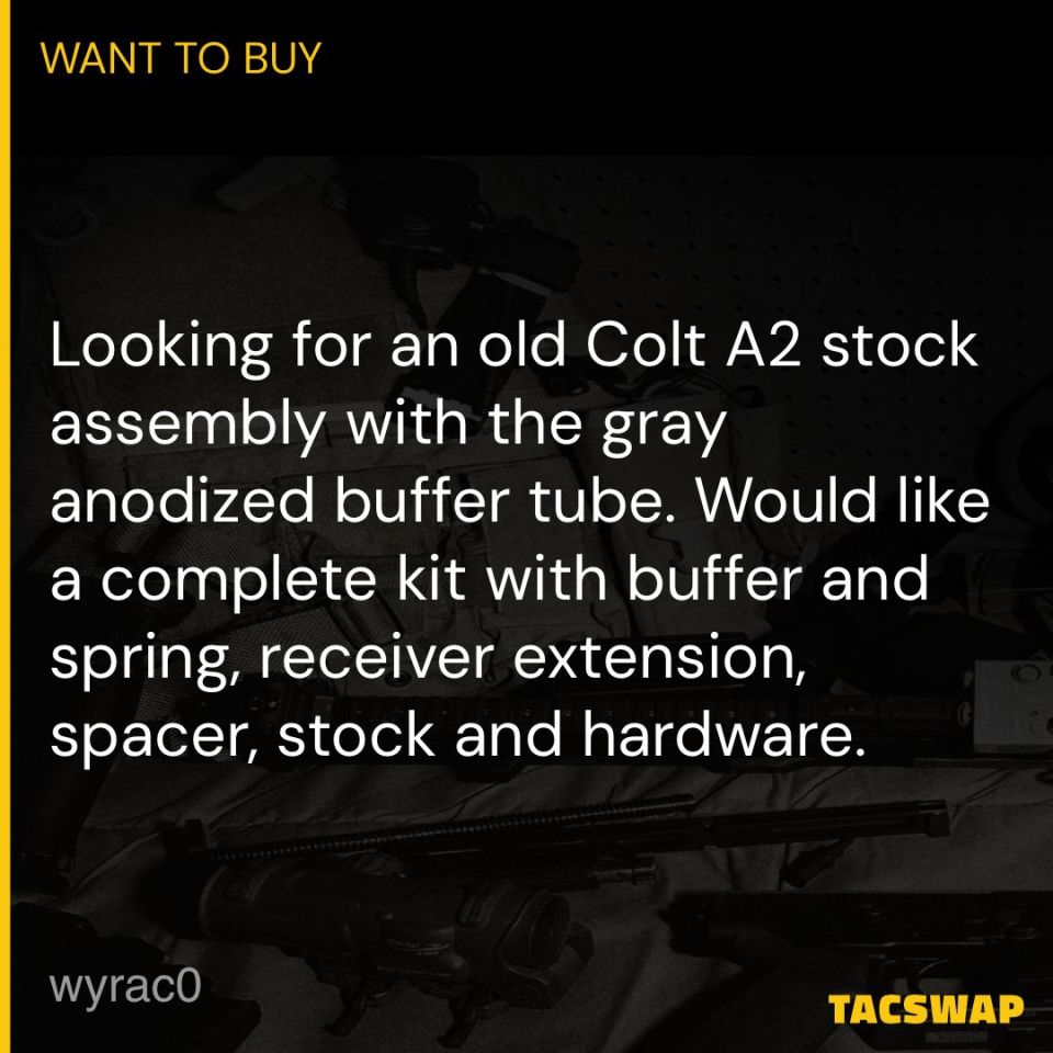 Image 1 - WTB old Colt A2 stock assembly