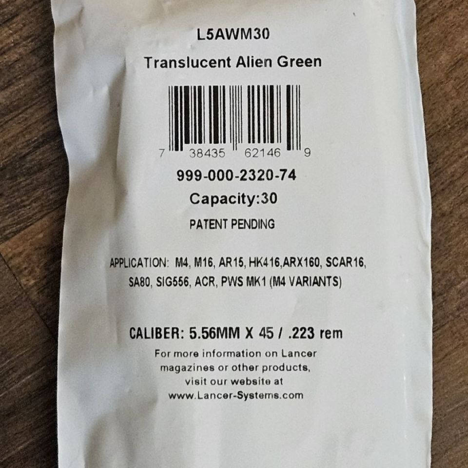 Image 3 - Lancer L5AWM Alien Green 30 RD