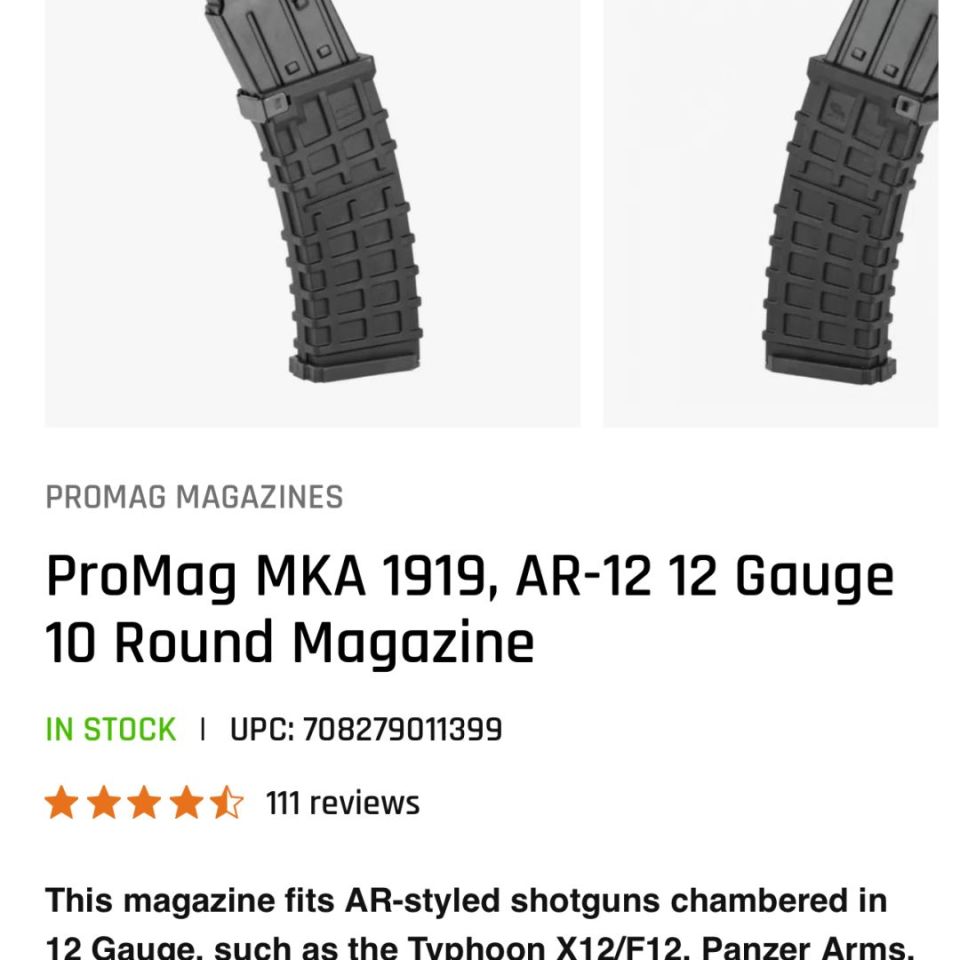 Image 2 - MK1919 12ga Mags
