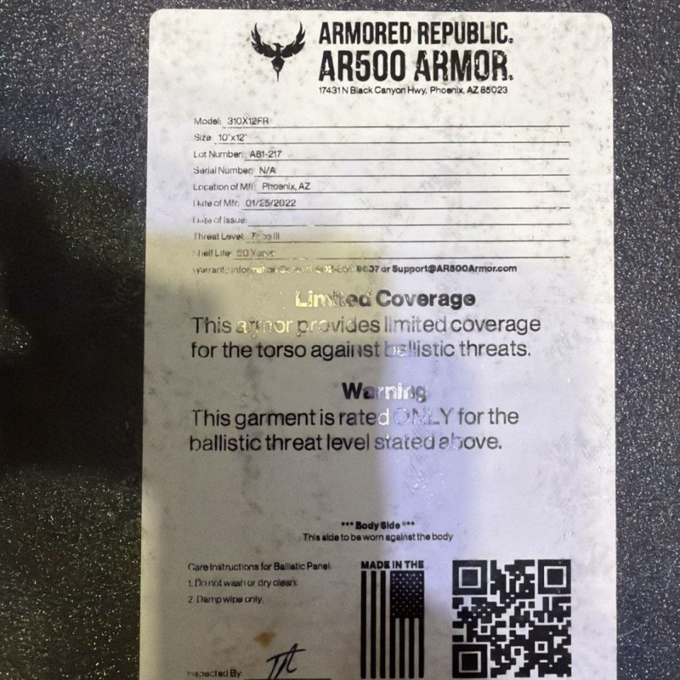 Image 3 - AR500 level III kit