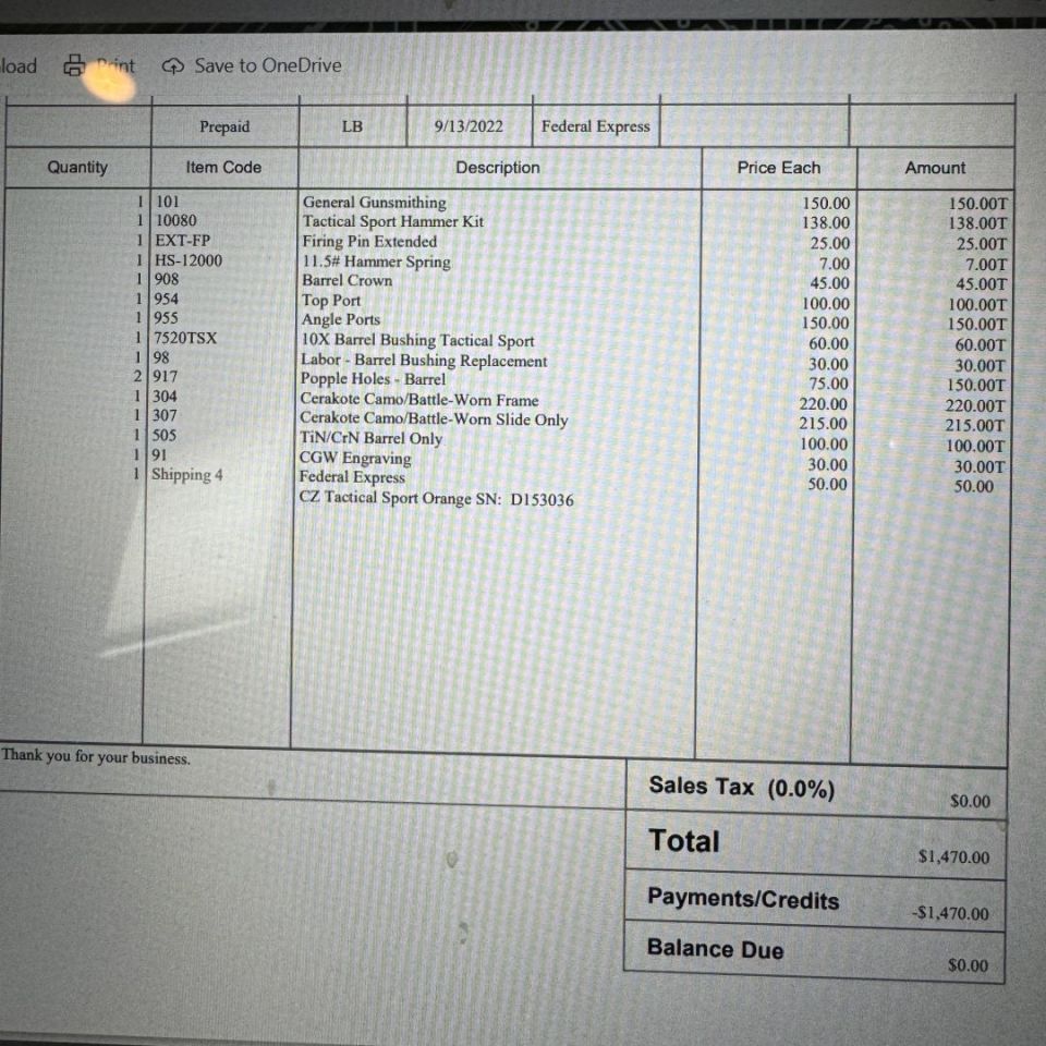 Image 3 - CZ TSO full Cajun Gun Works Bu