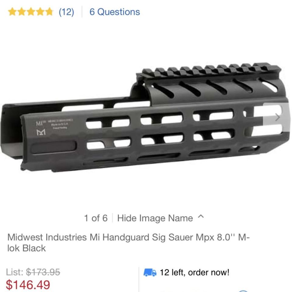 Image 5 - MI Sig MPX Handguard 