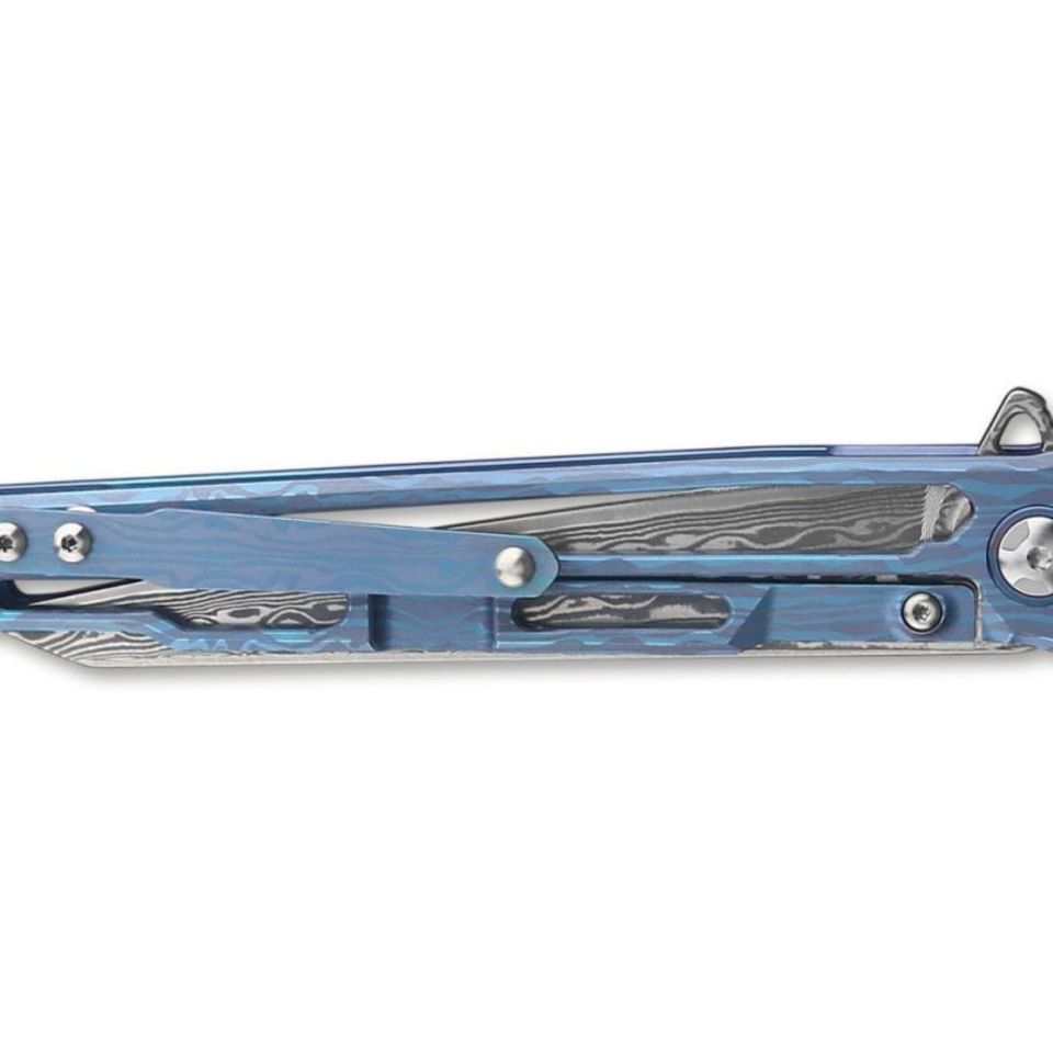 Image 2 - Defcon Peregrine Damascus Blue Pocket Knife