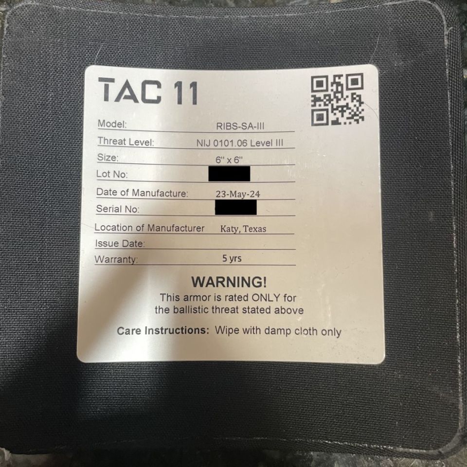 Image 2 - Tac 11 'RIBS' 6x6 side armor/plates 