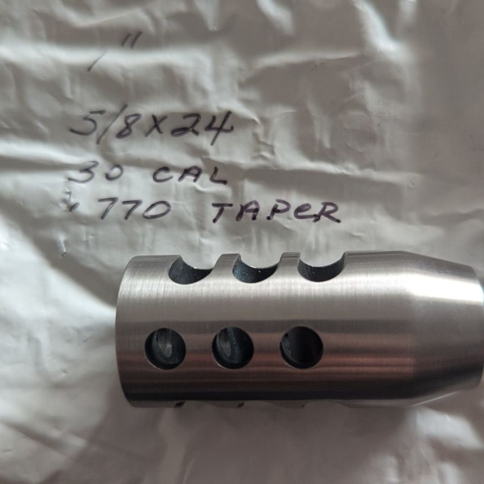 Image 2 - .30 Cal Muzzle Brake 5/8"-24