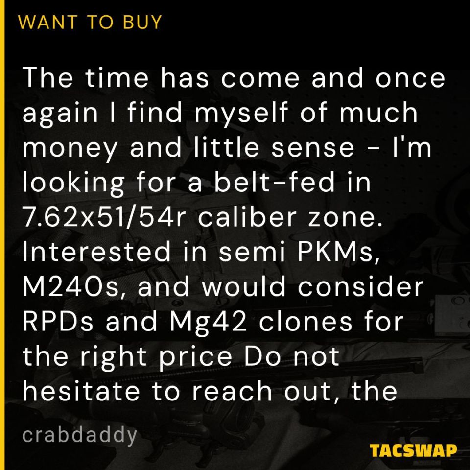 Image 1 - WTB: Beeg Belt-fed