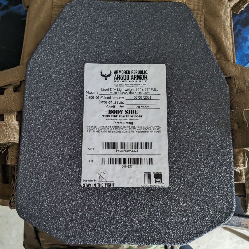 Image 1 - AR500 LVL3+ Plate Set