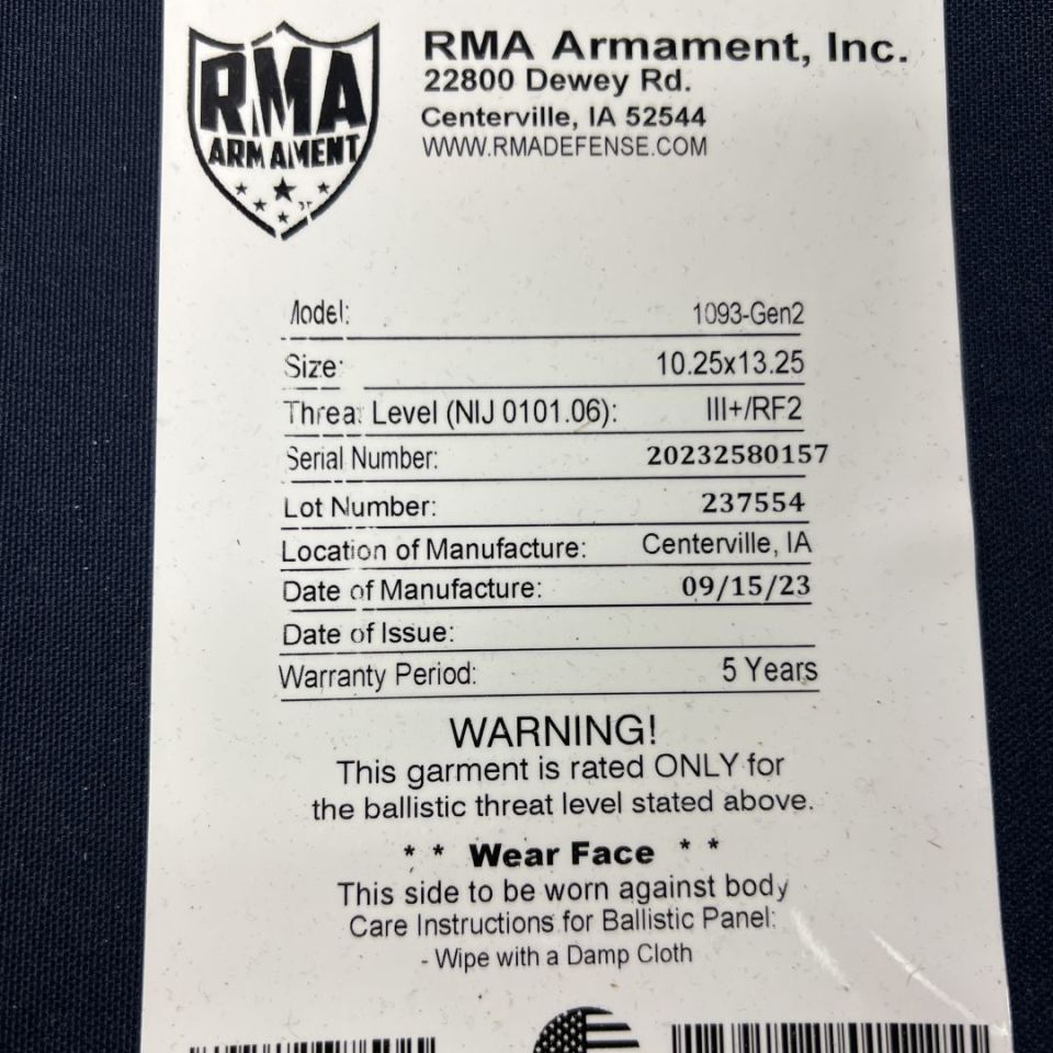 Image 2 - RMA level III+ Large 