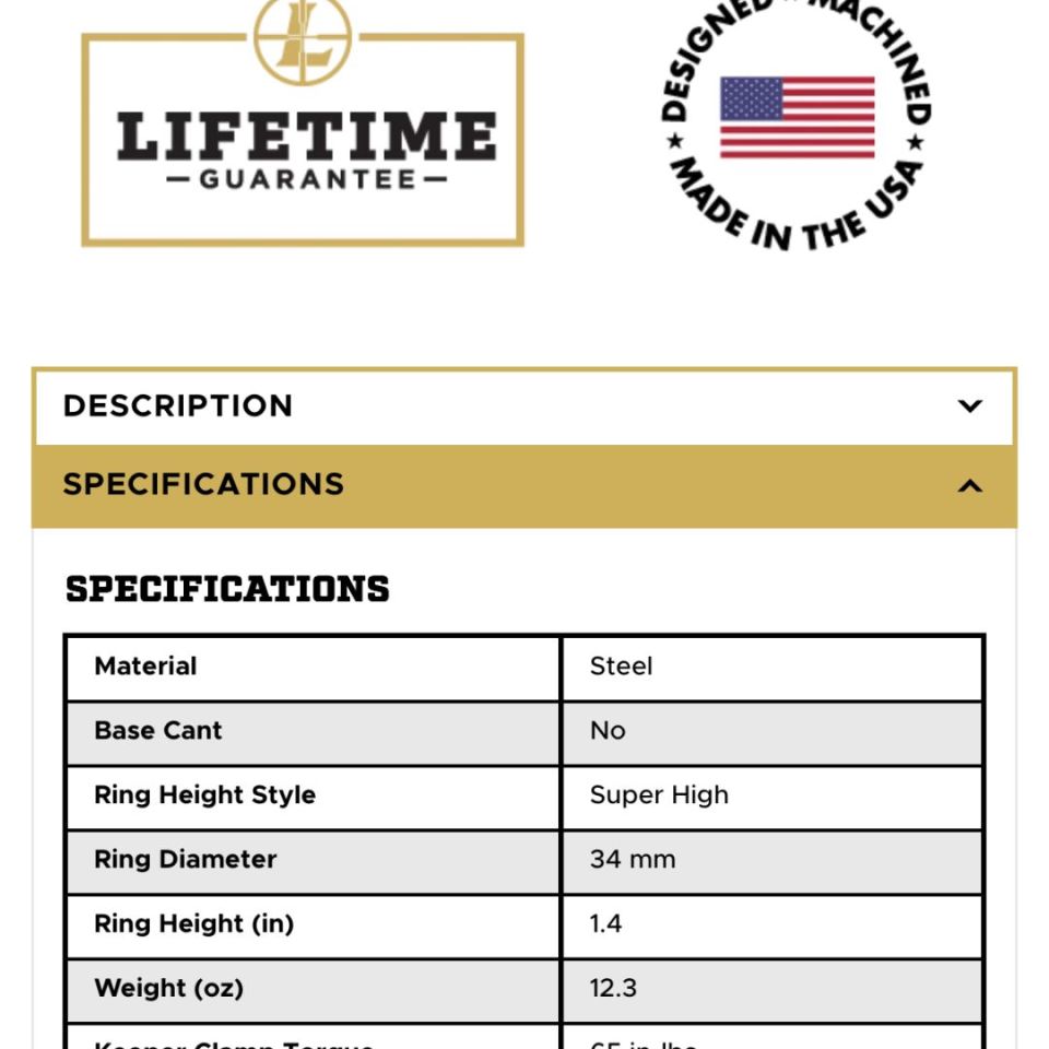 Image 4 - Leupold MK4 34mm 1.4" height