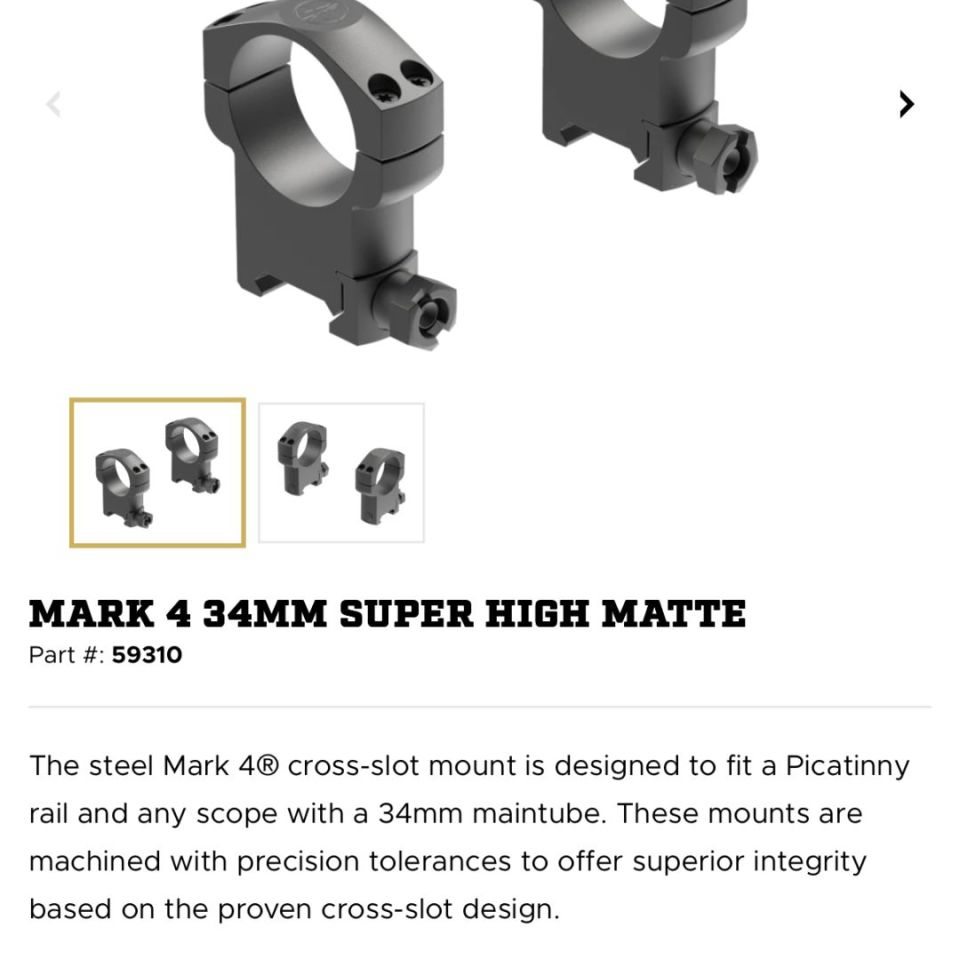 Image 3 - Leupold MK4 34mm 1.4" height