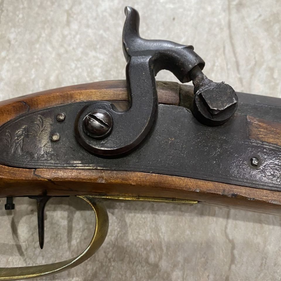 Image 2 - Antique Percussion Rifle 1800s