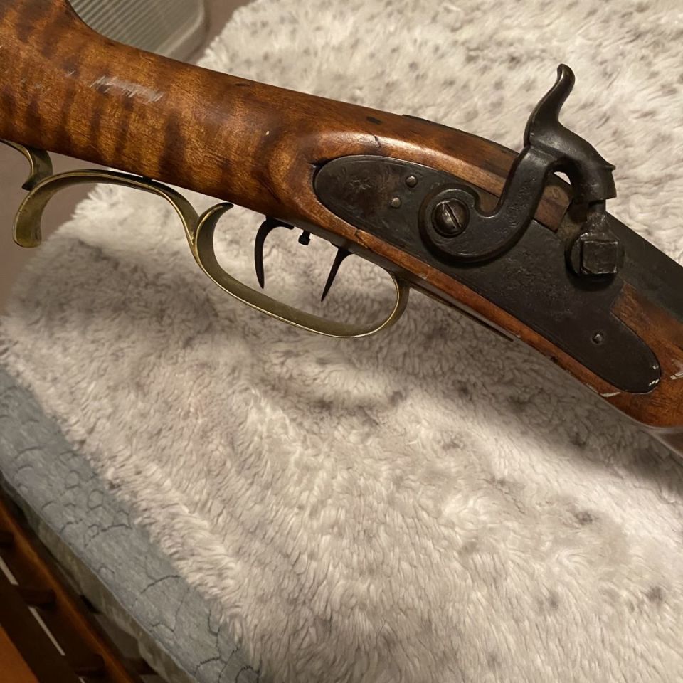 Image 6 - Antique Percussion Rifle 1800s