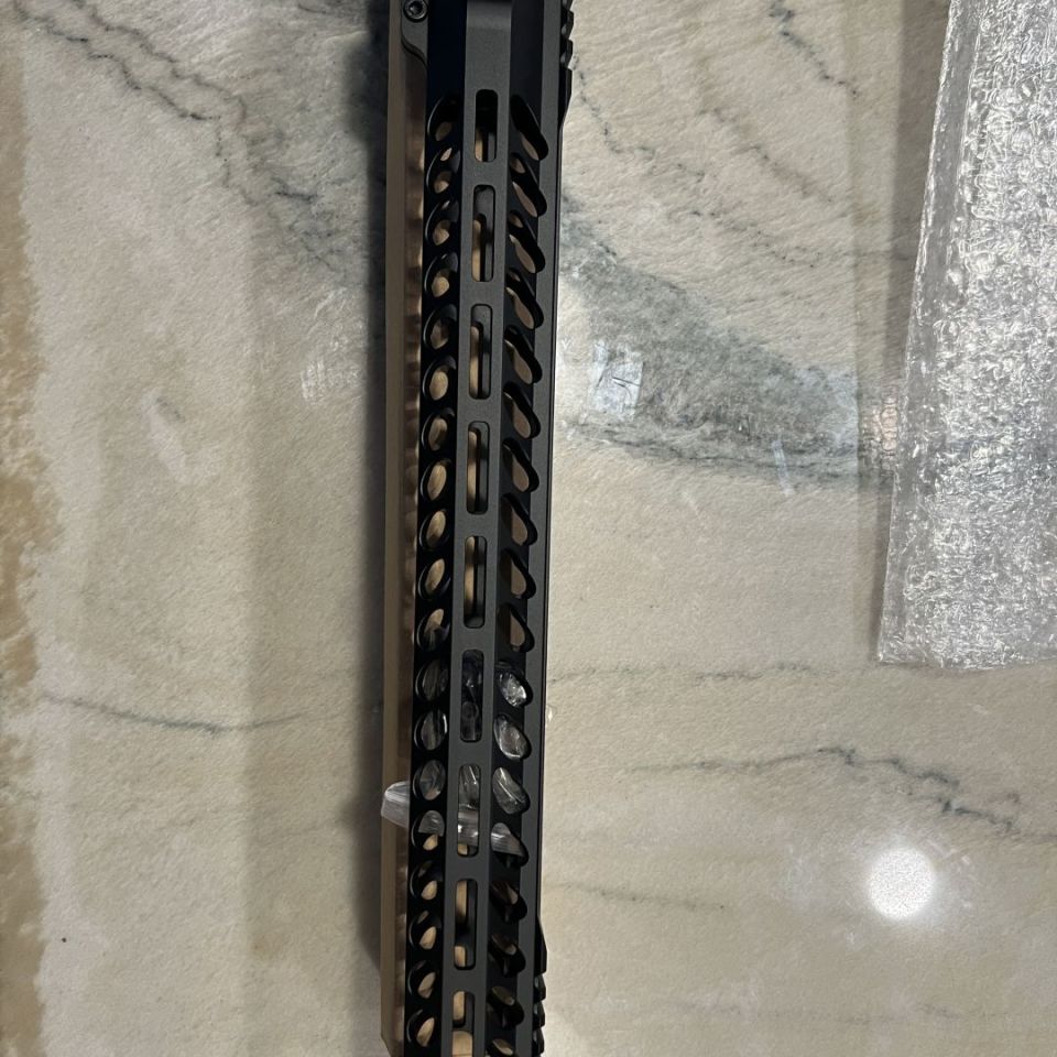 Image 2 - 17" AR15 Freefloat MLOK Handguard AR-15 M-LOK Rail Steel Barrel Nut