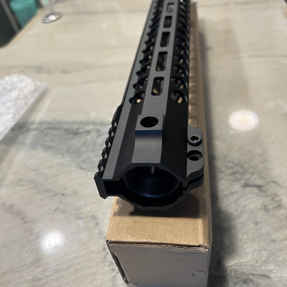 Image 3 - 17" AR15 Freefloat MLOK Handguard AR-15 M-LOK Rail Steel Barrel Nut