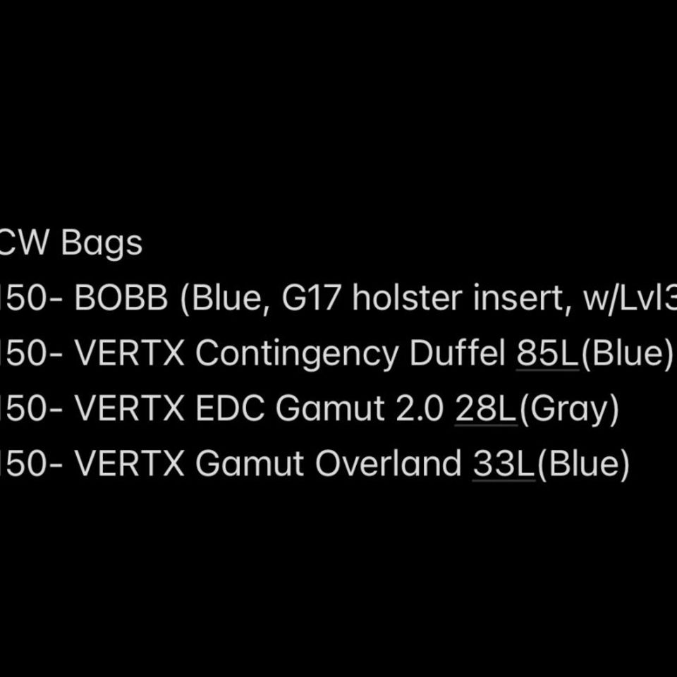 Image 1 - Unused CCW Bags- VERTX/PFC