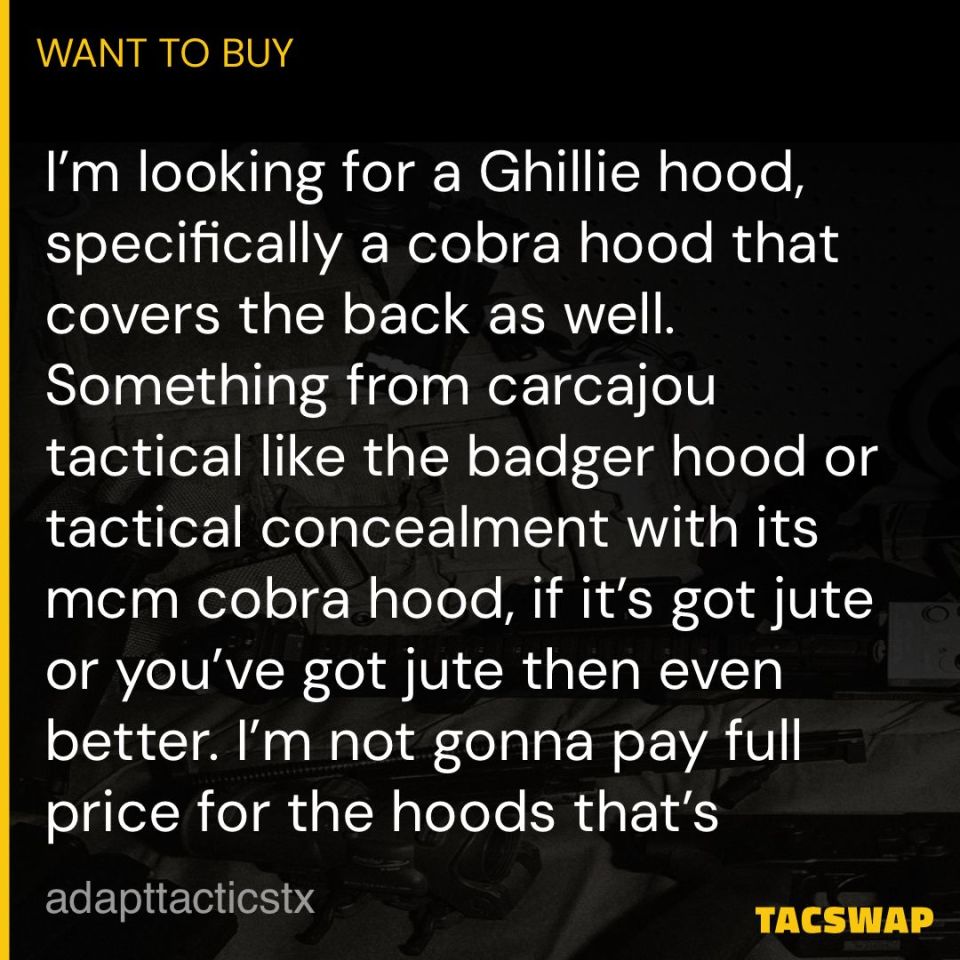 Image 1 - Wtb Ghillie hood