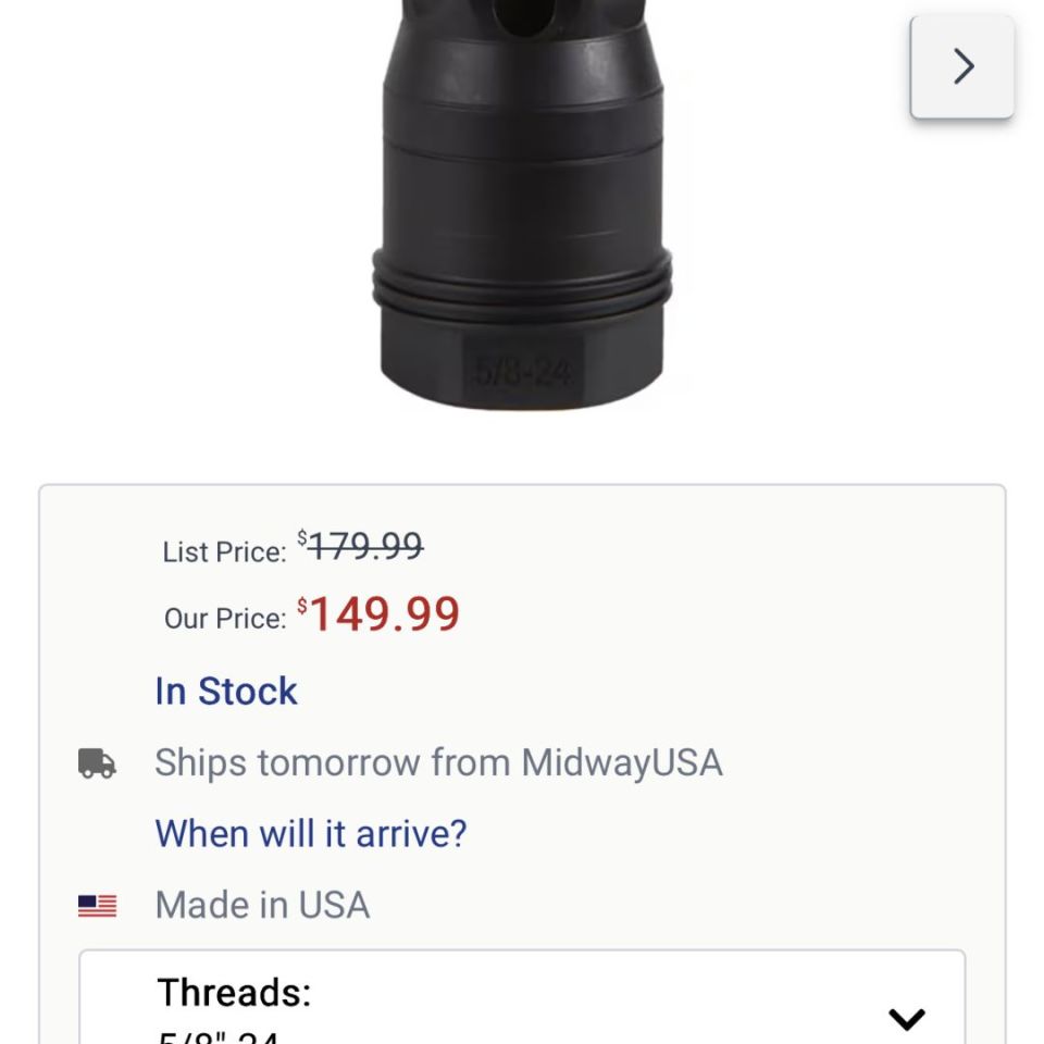 Image 1 - Sig QD flash hider 5/8x24