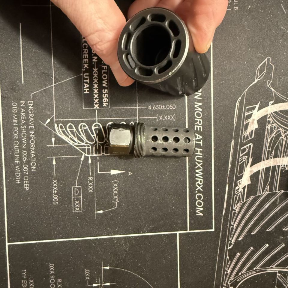 Image 3 - 1/2x28 blast can with muzzle d