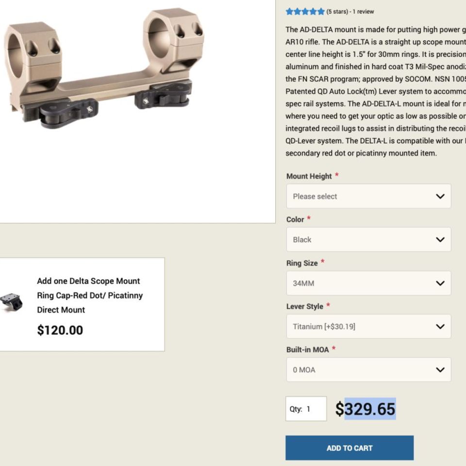 Image 3 - ADM Delta QD Mount Titanium