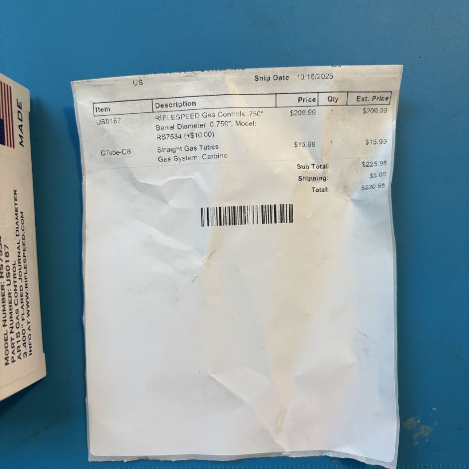 Image 3 - Riflespeed Adj. Gas Block/Tube