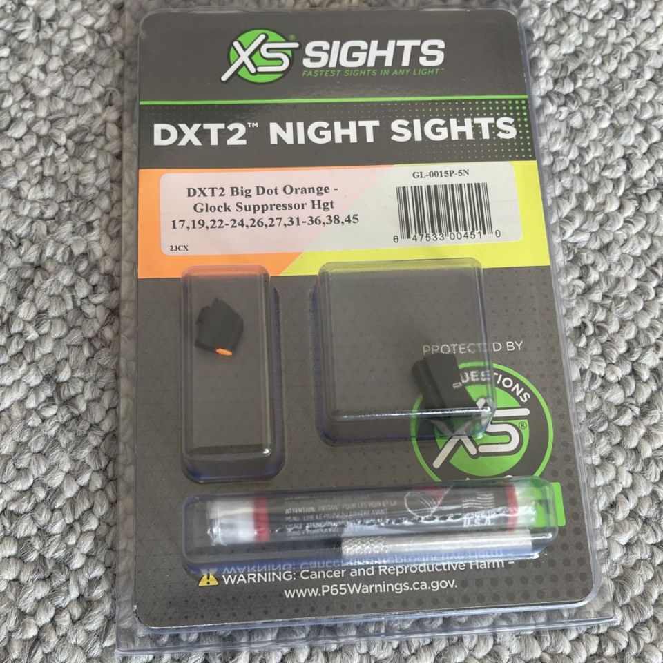 Image 2 - BIG DOT Suppressor Height Tritium Night Sights Glock Tall XS Big Dot Tritium Sights BNIB
