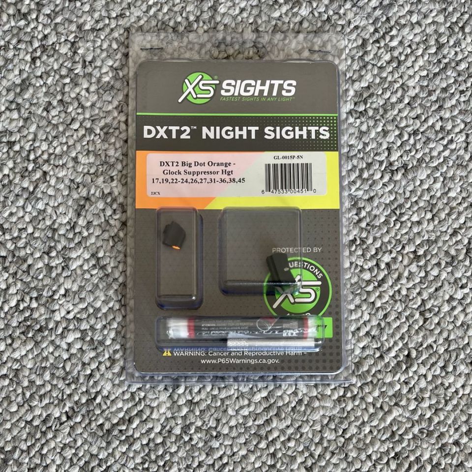 Image 1 - BIG DOT Suppressor Height Tritium Night Sights Glock Tall XS Big Dot Tritium Sights BNIB