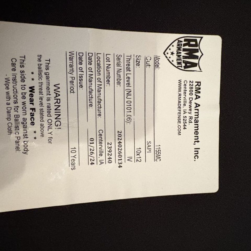 Image 3 - RMA Lvl 4 plates