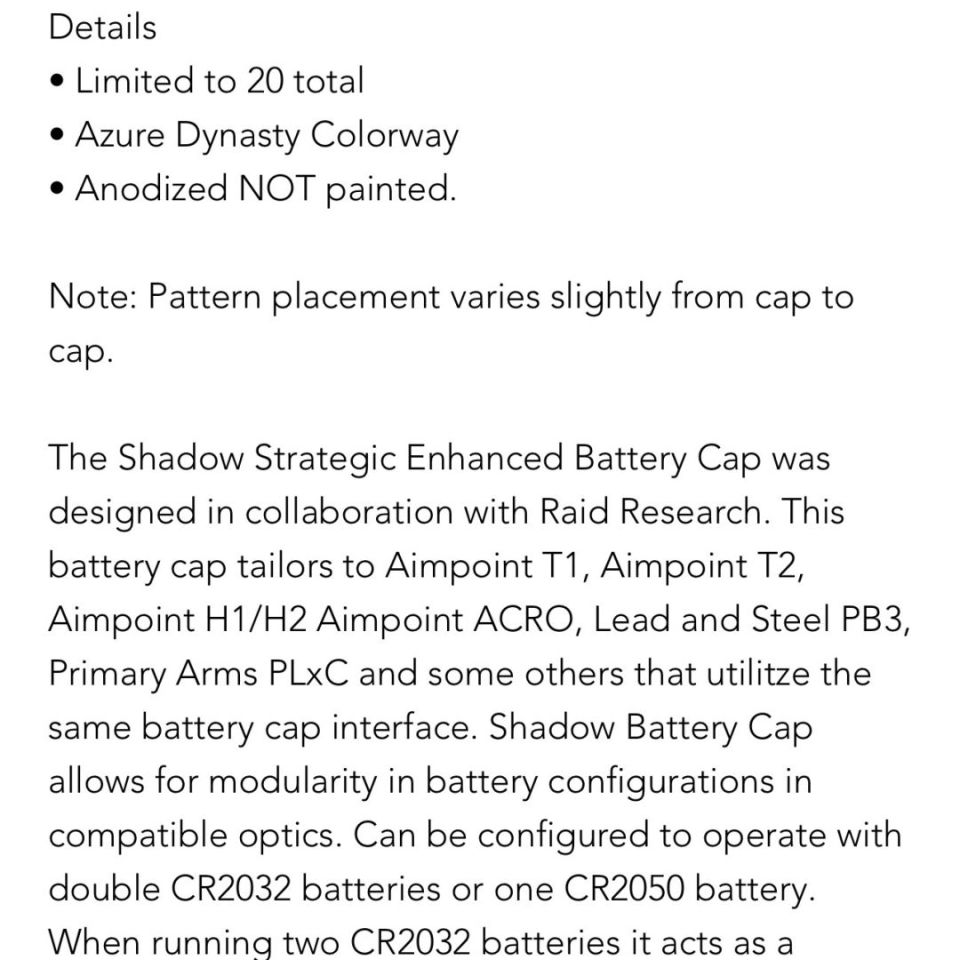Image 4 - Acro/T2 Battery Cap