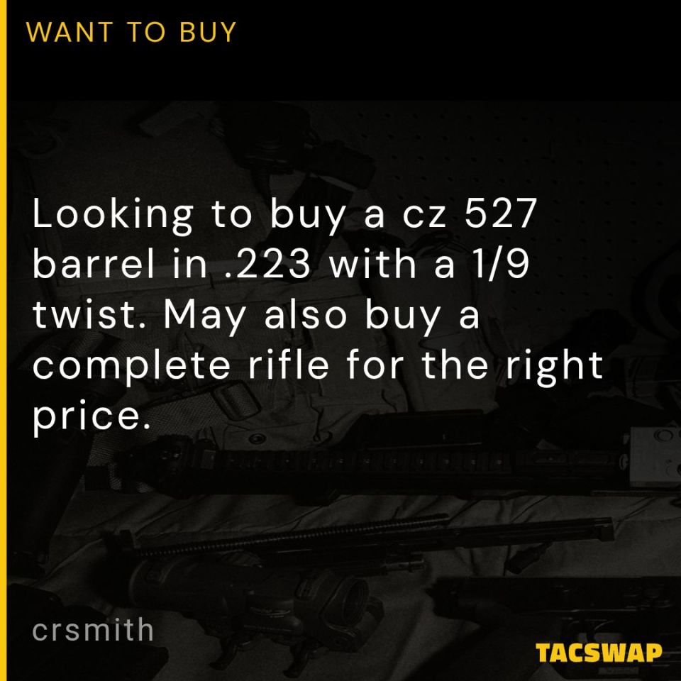 Image 1 - CZ 527 223 1/9 barrel or rifle