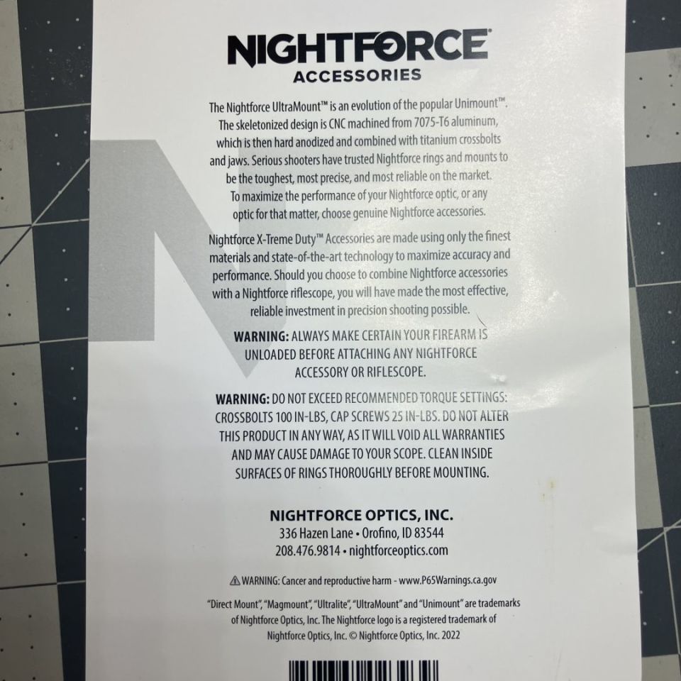 Image 3 - Nightforce Ultramount 1.54” 